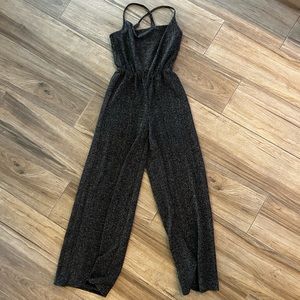 Urban Outfitters Halli Sparkly Cross-Back Jumpsuit